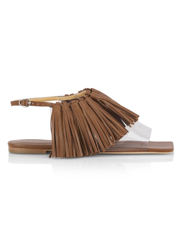 A.W.A.K.E. Mode Charlie Leather Fringe Sandals